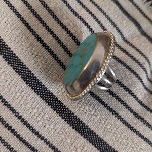 VINTAGE NATIVE AM. TURQUOISE RING